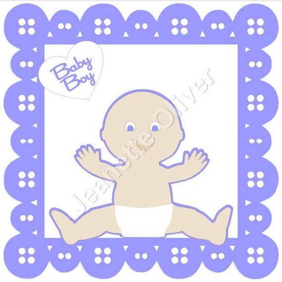 Download Items similar to New Baby Boy Button Toppers and Aperture ...