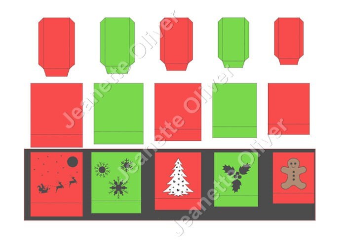 Download Set of 5 Nested Christmas Luminaries SVG Digital Cutting ...