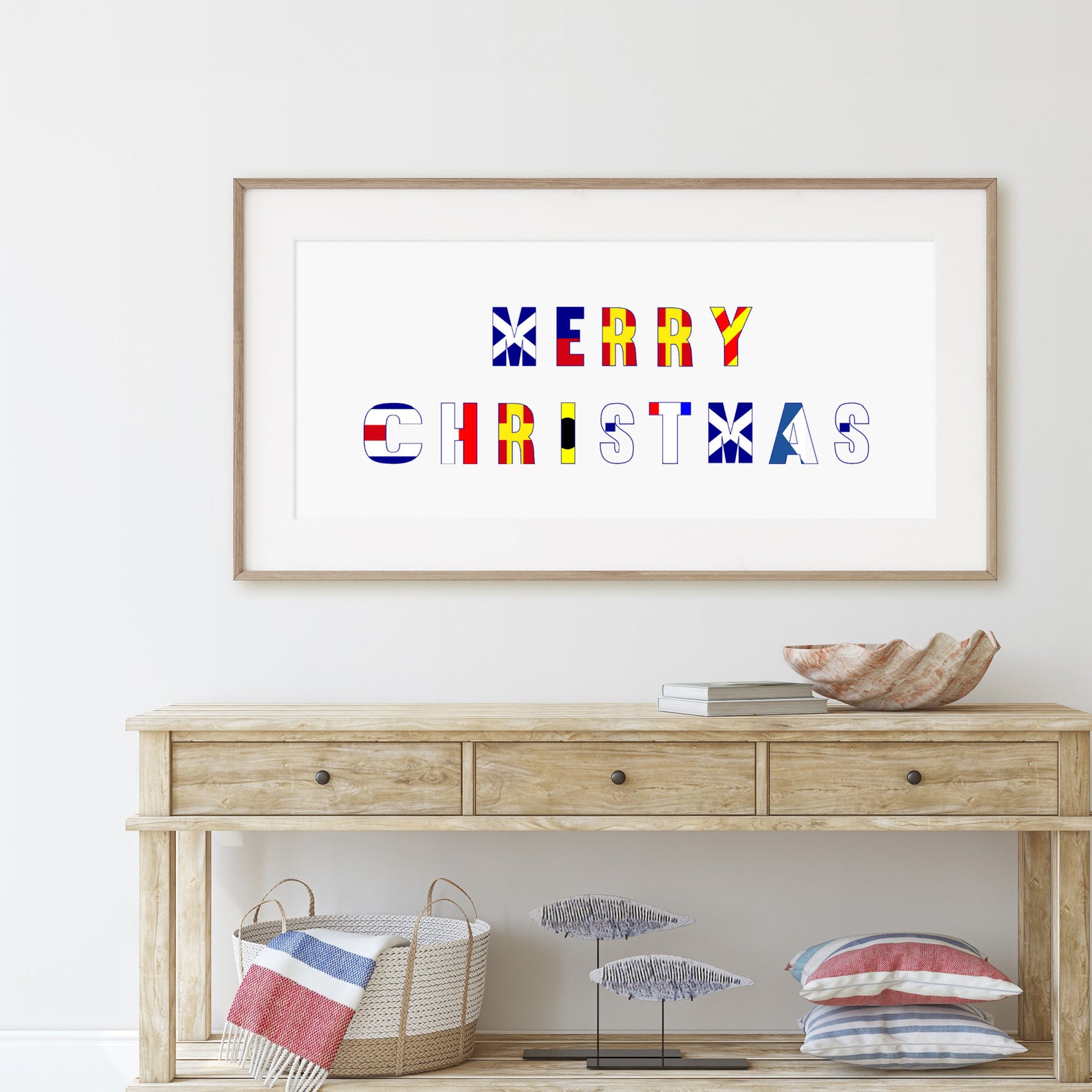 Nautical Signal Flags Christmas Wall Sign Digital Download - Etsy