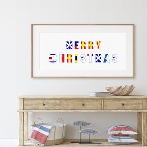 Nautical Signal Flags Christmas Wall Sign Digital Download Printable ...