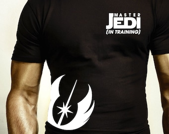 Master JEDI (In training) & Jedi Order symbol - Funny Humor STAR WARS inspired Tee Tshirt