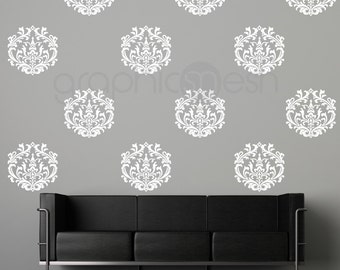 Wall decals CLASSIC DAMASK SET - Interior decor surface graphics by GraphicsMesh (Medium sized)