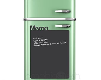 Large Memo Chalkboard wall decal - Erasable surface wall decals by GraphicsMesh