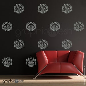 Wall decals CLASSIC DAMASK SET Interior decor surface graphics by GraphicsMesh image 3
