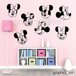 Décalcomanies murales - Répliques de plusieurs faces MNNIE MOUSE - Décoration d'intérieur graphique en surface par GraphicsMeshs