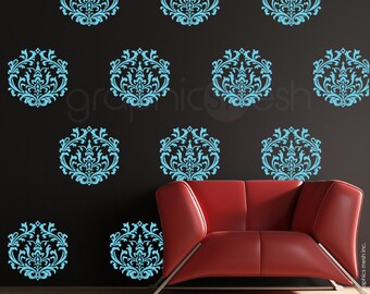 Wall decals CLASSIC DAMASK SET- Interior decor surface graphics by GraphicsMesh
