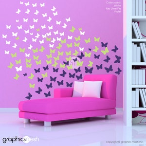 OMBRE BUTTERFLIES wall decals Interior decor by Graphics Mesh image 4