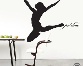 Wall decals JUST DANCE DANCER vinyl decor for modern interior design by GraphicsMesh