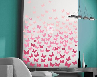 OMBRE BUTTERFLIES wall decals - Interior decor by Graphics Mesh