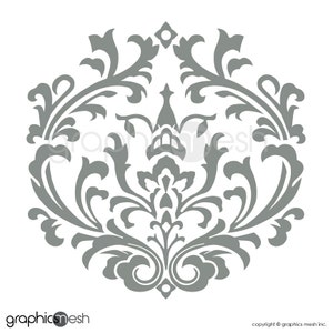 Wall decals CLASSIC DAMASK SET Interior decor surface graphics by GraphicsMesh image 4