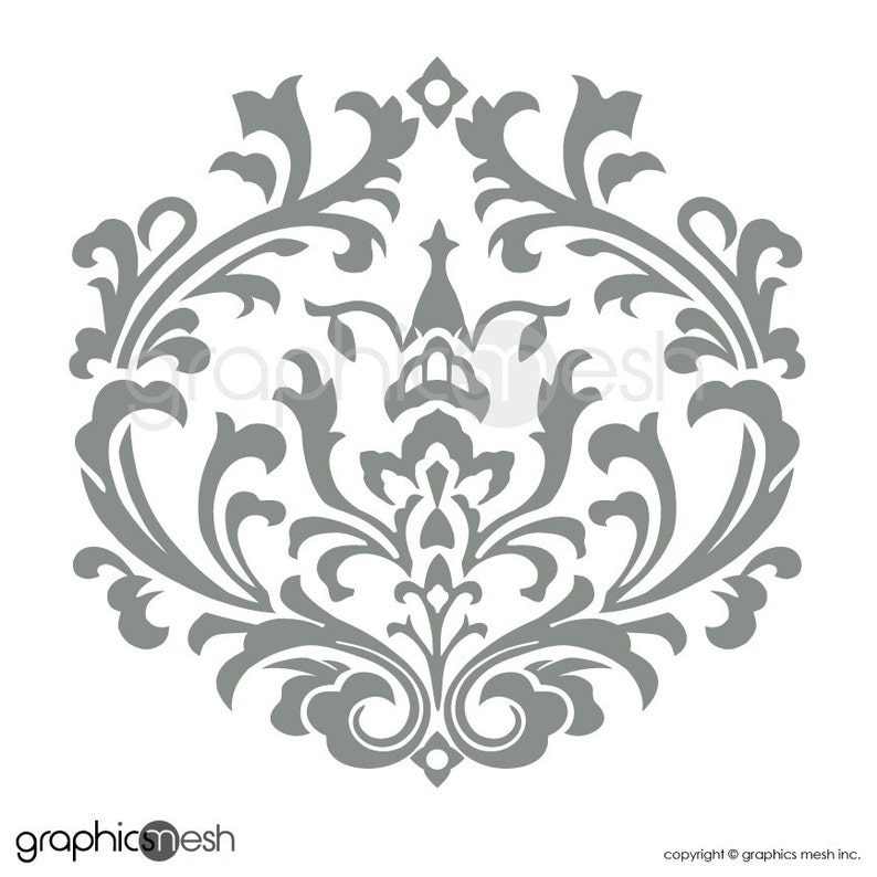 Wall decals CLASSIC DAMASK SET Interior decor surface graphics by GraphicsMesh image 4