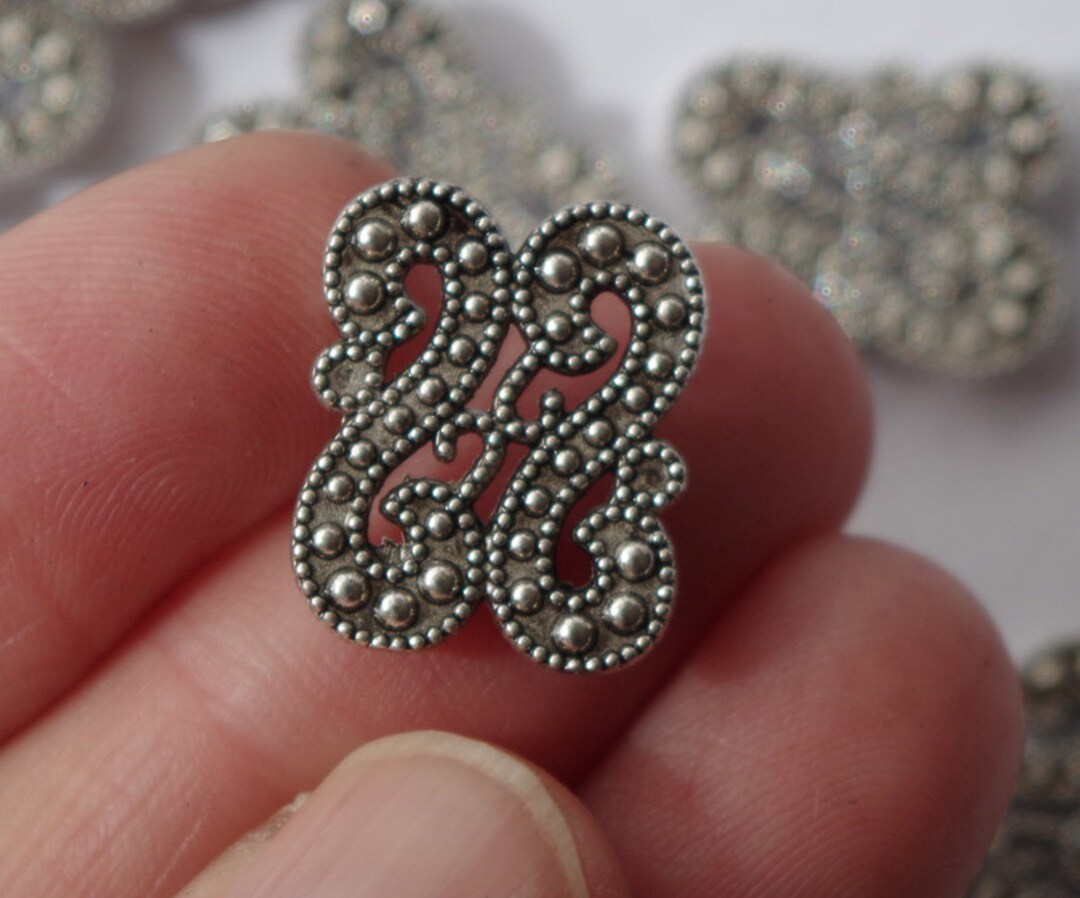 Interlocking Filigree Slider SLIDER BEADS, 2 Hole, qty 5 Multi Strand, Filigree Connector, Beading ...