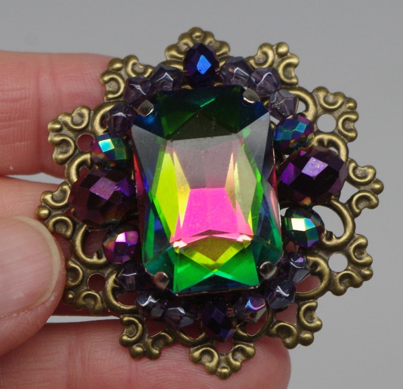 jane possum bari jewelry supplies rivoli destash beads hand made beading component unique jewelry component MONTEE PENDANT COMPONENT
