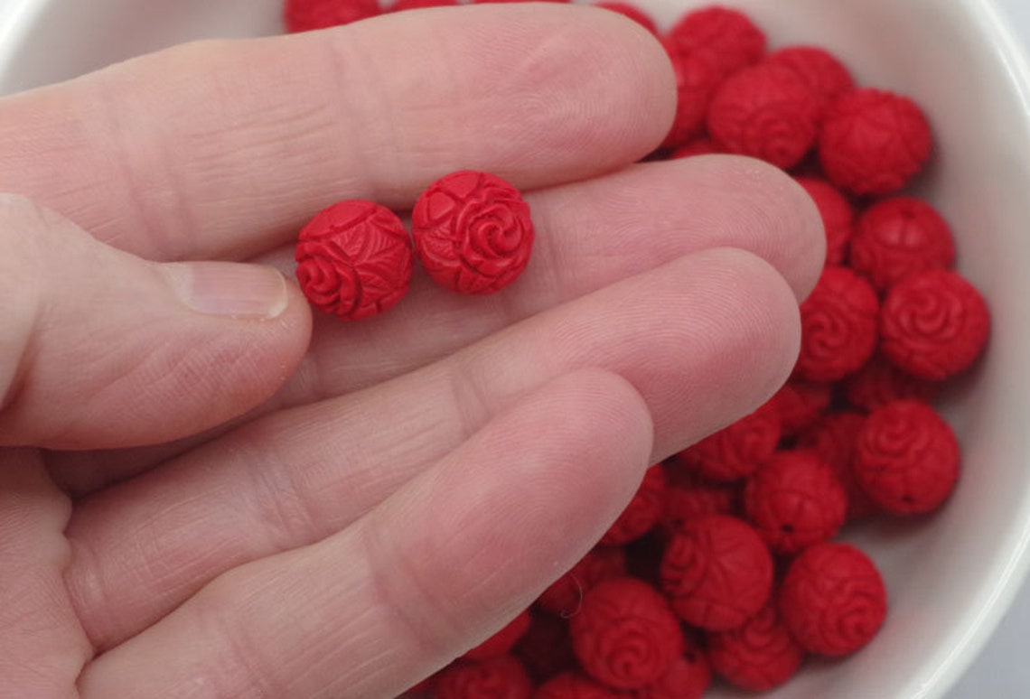 CINNABAR BEAD 20 10mm Cinnabar Beads Red Ethnic Beads Etsy Australia