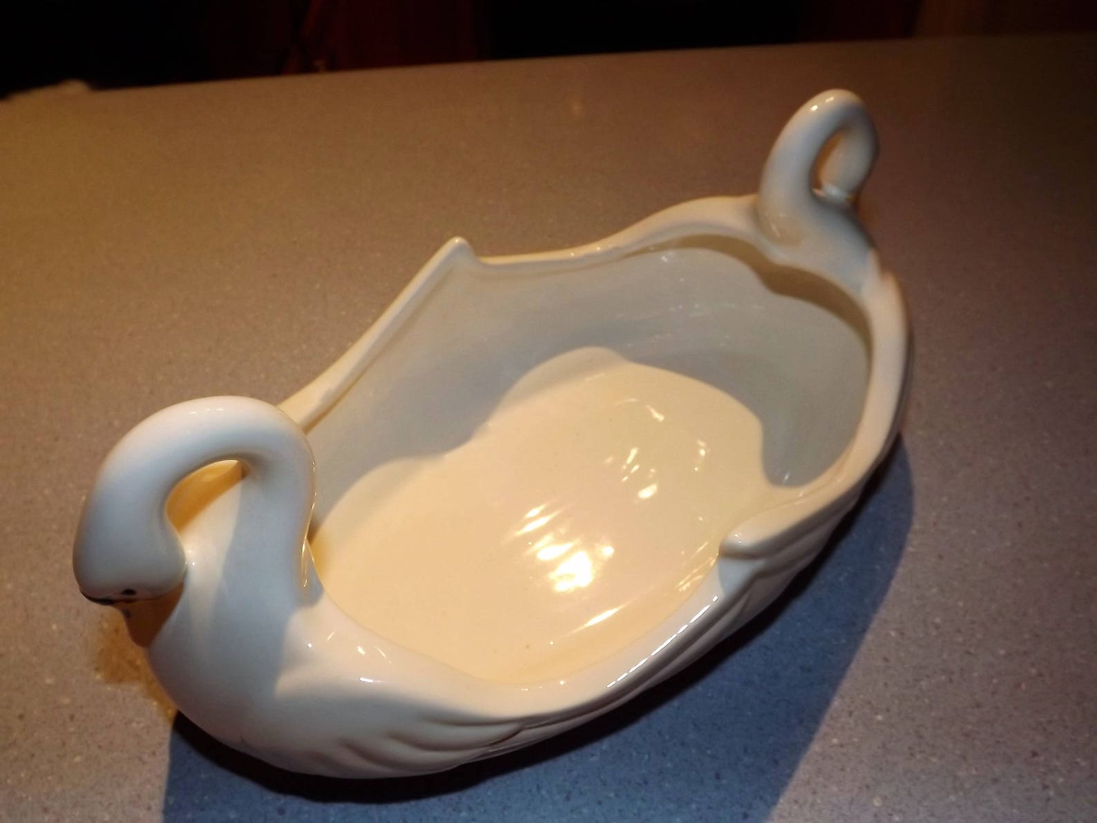 Wunderschöne elegante große glasierte Keramik Weiß Doppel | Etsy