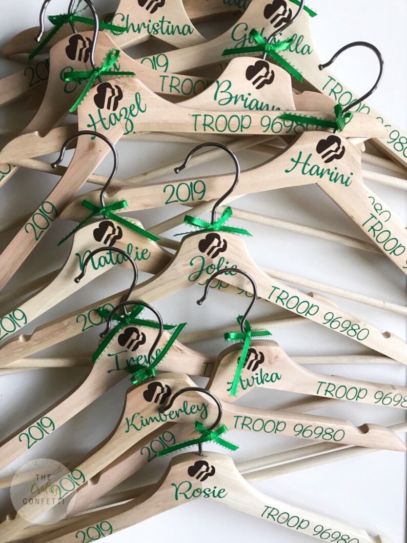 Personalized Girl Scouts Hangers Daisy Gift Brownie Gift Etsy