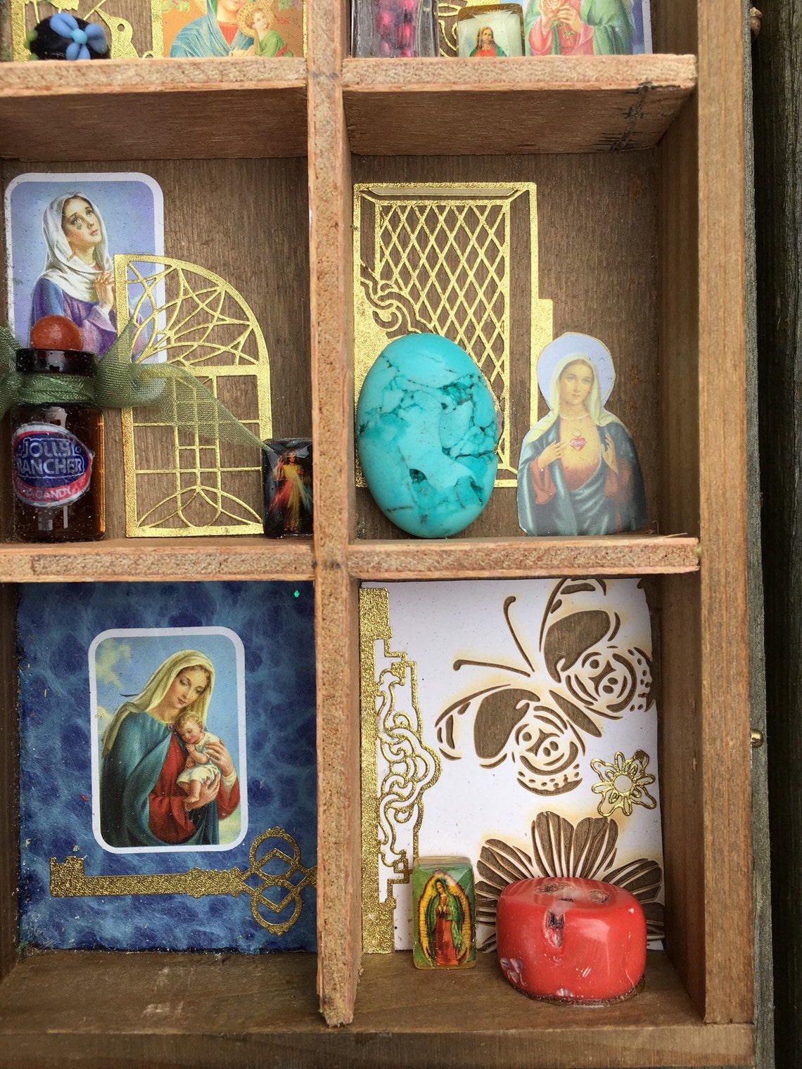 Religious Shadow Box Madonna and Child Catholic Baby Jesus Etsy