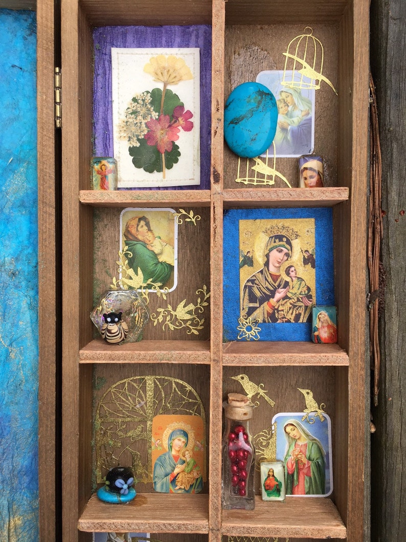 Religious Shadow Box Madonna and Child Catholic Baby Jesus Etsy