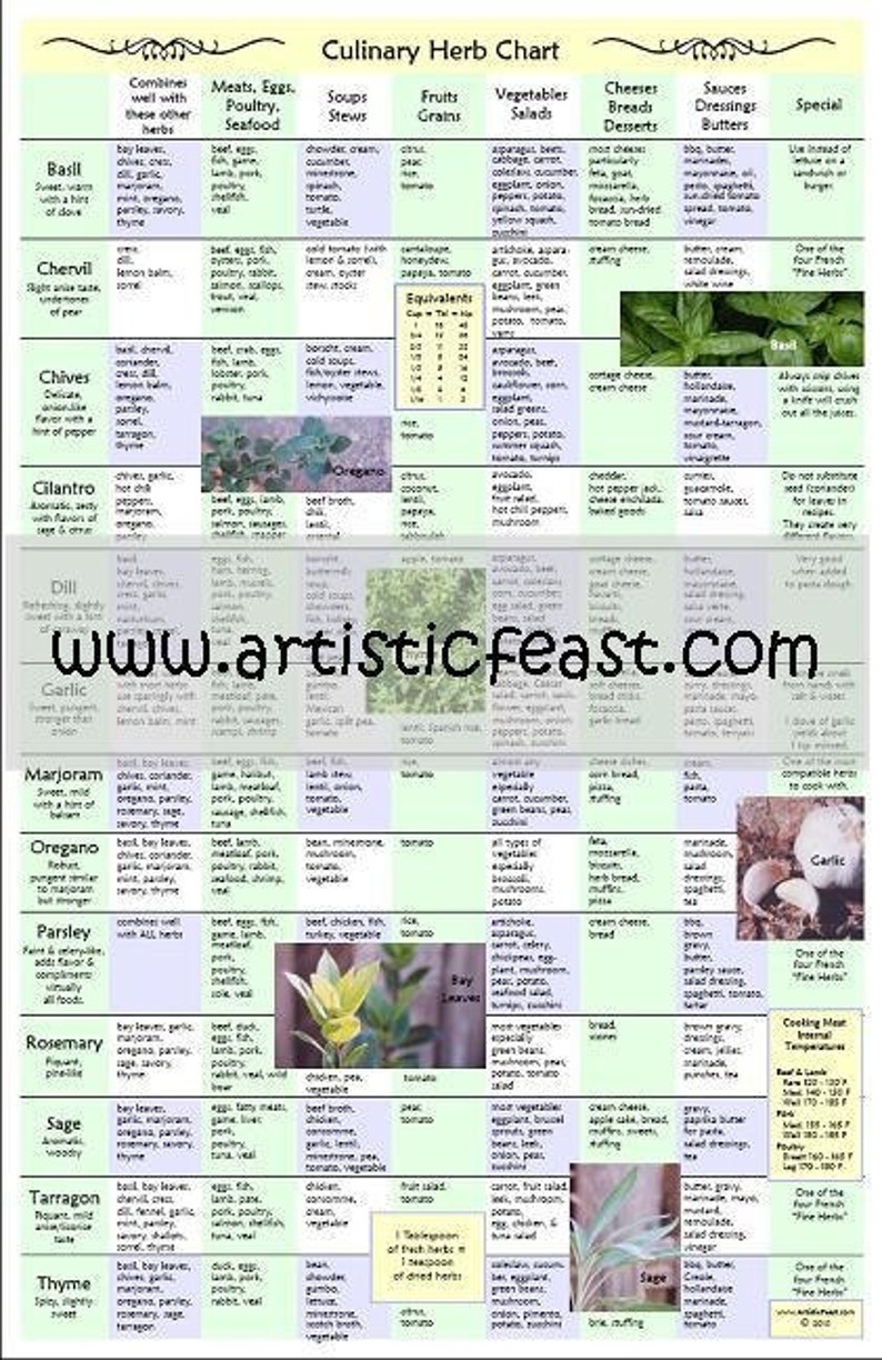 Culinary Herb Chart image 4