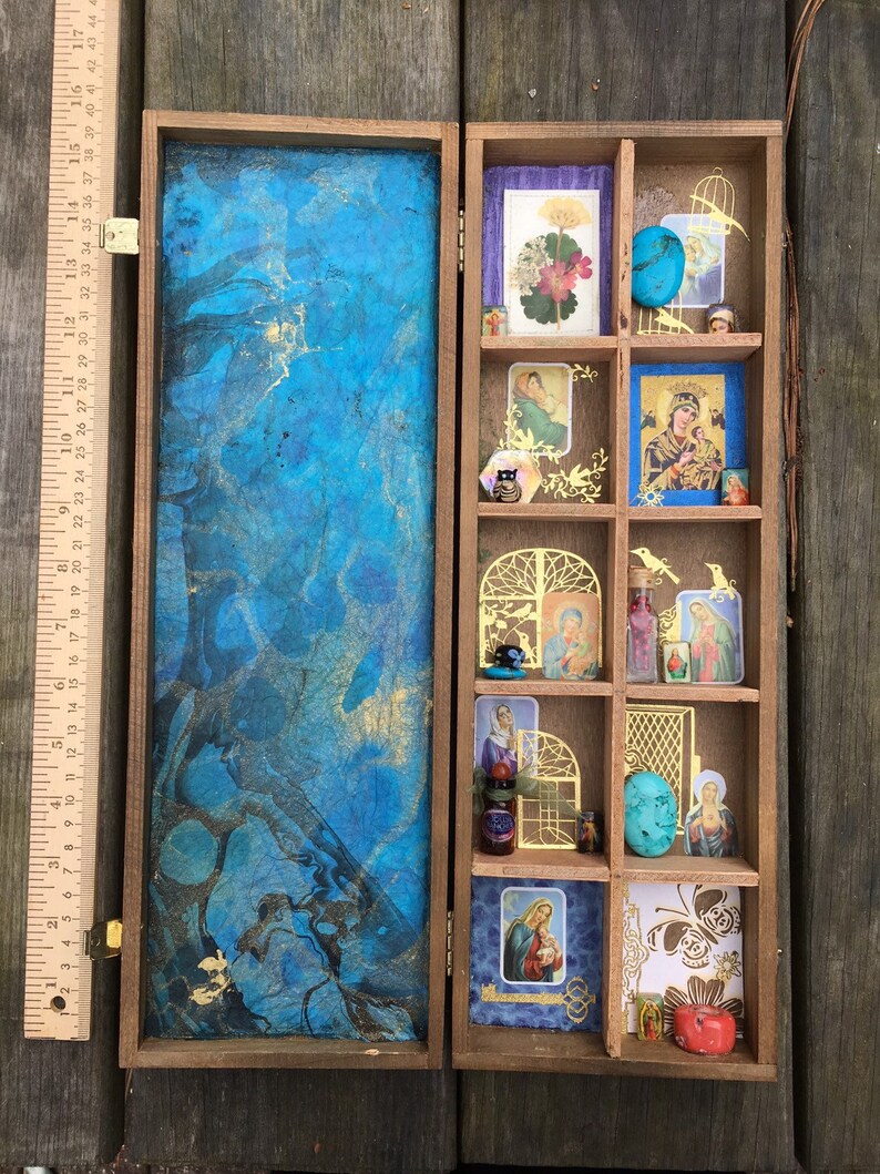 Religious Shadow Box Madonna and Child Catholic Baby Jesus Etsy