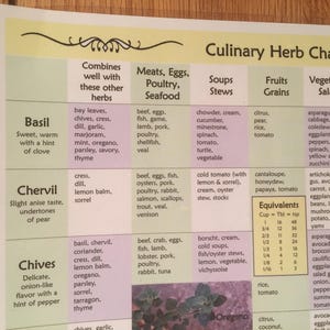 Culinary Herb Chart image 2