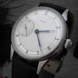 Orologio URSS. Orologio vintage calibro 3602, 18 rubini. Cassa in acciaio, diametro 43,0 mm. Orologio sovietico, orologio da uomo, regalo per lui, orologio retrò.