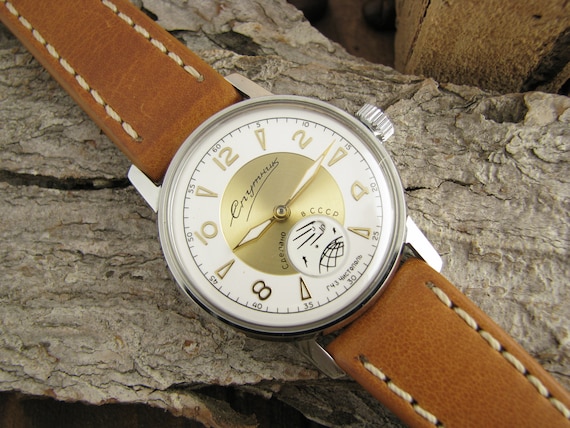 Watch Sputnik. Aviator. vintage watch. USSR Vintage, Soviet watch, Mens watch, gift for him, Birthday gift, best friend gift, antique