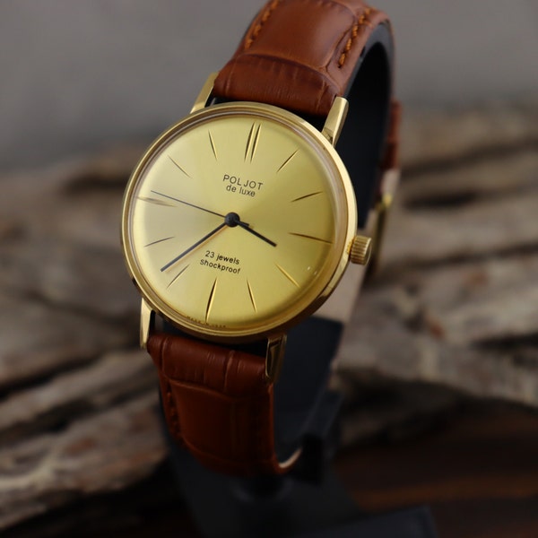 POLJOT 2209 de Luxe 23 Joyas, Reloj vintage Poljot, reloj unisex mecánico raro, reloj de pulsera retro soviético para hombres, regalo de Navidad para él