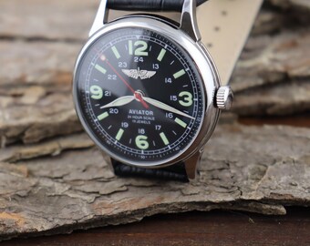 Collectible Mens Watch Aviator - Shturmanskie. vintage mechanical watch. Birthday gift, Gift for Him, Mens Gift, Father's Day Gift Men
