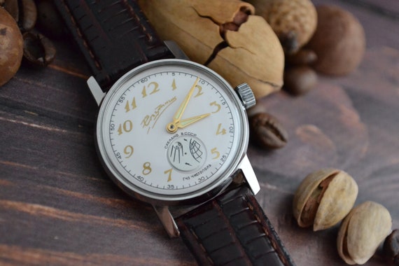 Aviator White Leather Watch with Gold Accents AVIATOR F-Series gold world white Aviation Watch main image 2
