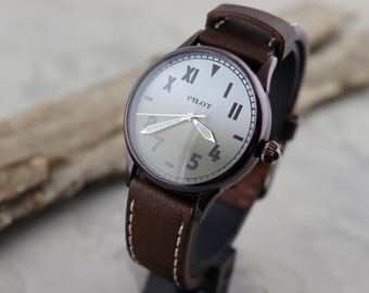 Pilot Gifts Pilot Gifts for Men Custom Watch Pilot Watch Watch Bracelet Mens Vintage Watch