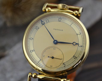 Vintage watch, watch Molnija, Caliber 3602, Mens watch, gift for him, Watches for men best friend gift