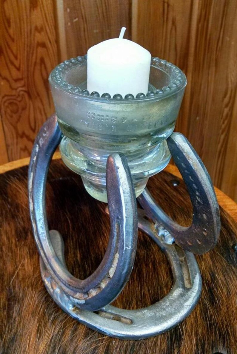 Horseshoe Candle Holder/vase Etsy