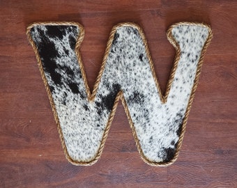 Cowhide Monogram Wall Decor