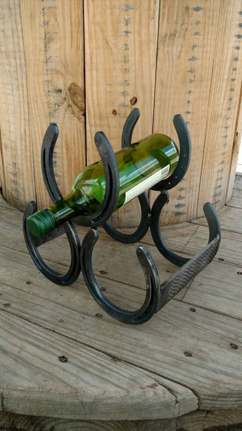Horseshoe Wine Rack Etsy