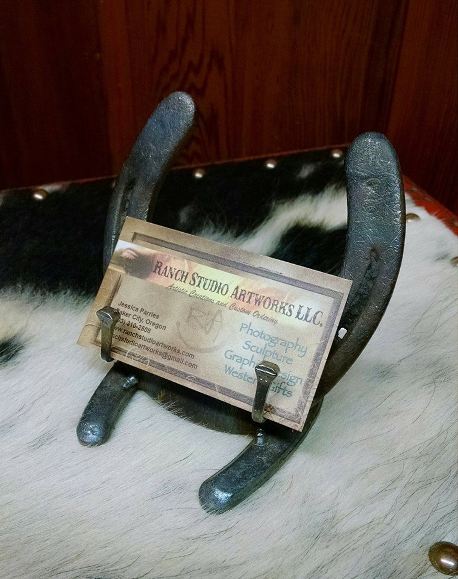 Horseshoe Business Card Holder Etsy