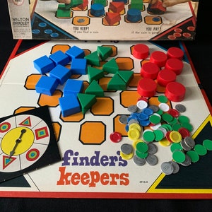 Vintage 1969 Finders Keepers Milton Bradley Board Game