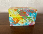 1960s Very Mod Tin Recipe Box By Syndicate Mfg
