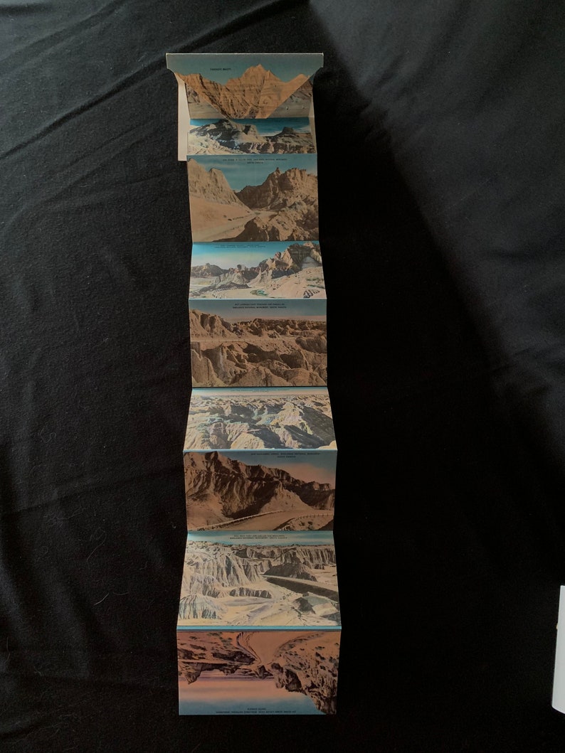 Bad Lands National Monument Foldout Postcard