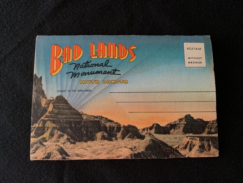 Bad Lands National Monument Foldout Postcard