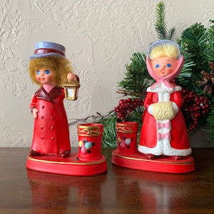 NAPCOWARE Weihnachten junge & Mädchen Kerzenhalter