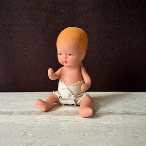 Vintage Bisque Baby uit de jaren 1920-1930 met scharnierende armen en benen
