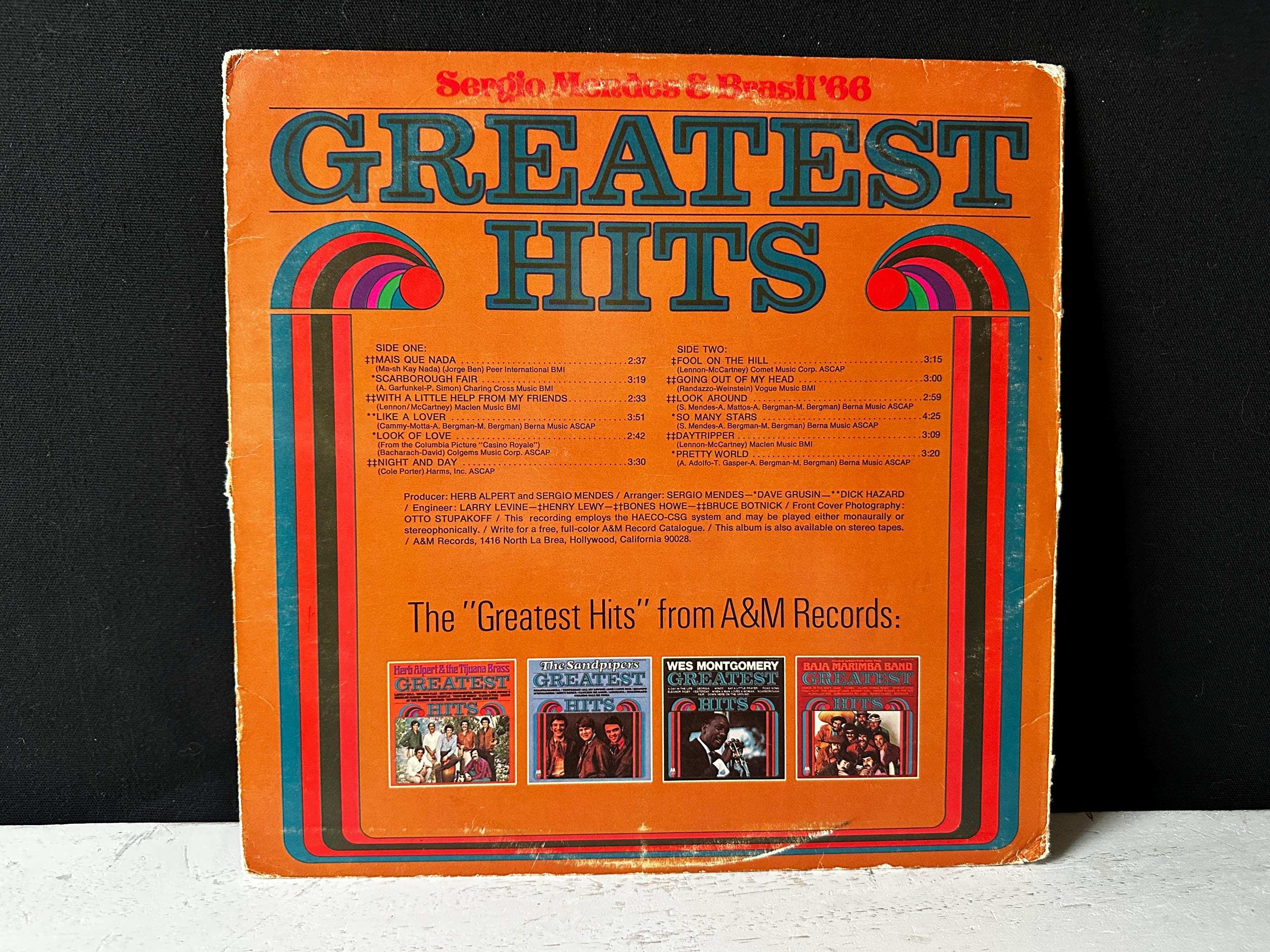 1970 Sergio Mendes & Brasil '66 “greatest Hits” Album SP 4252 LP