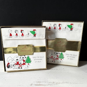 Entzückende 1967 PEANUTS Boxed Weihnachtskarten von HALLMARK
