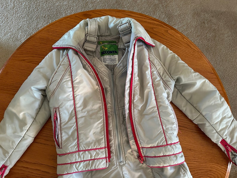 1970s Very Cute, Retro Slope-Slashing Ski Bib with Matching Jacket zdjęcie 2