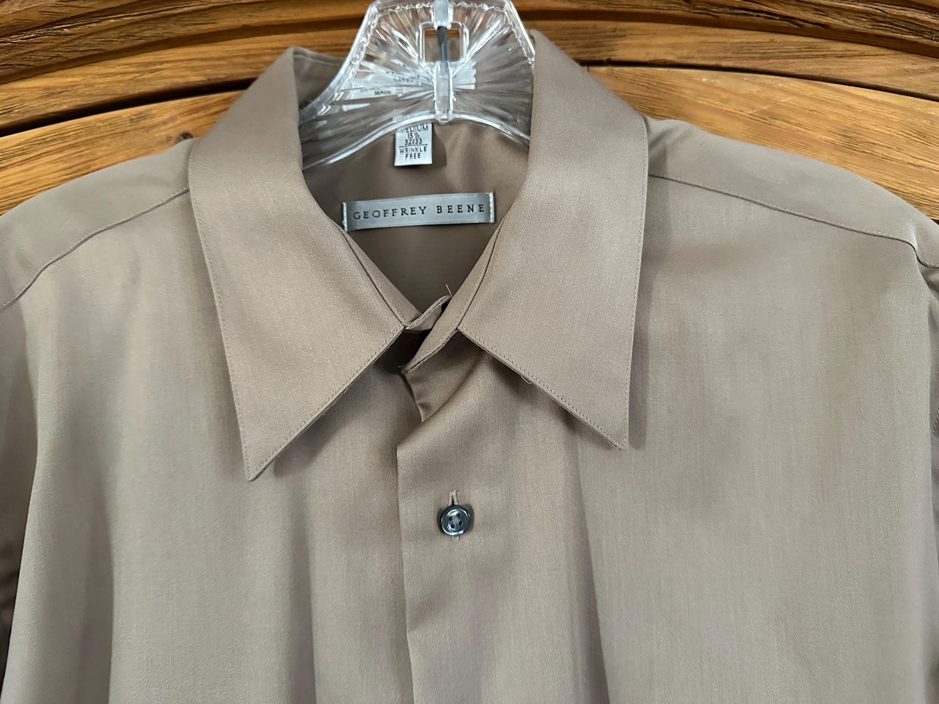 geoffrey beene sateen dress shirts Men's Geoffrey Beene Regular-Fit Sateen Stretch Dress Shirt, Size: 15.5-34/35, Sage Green