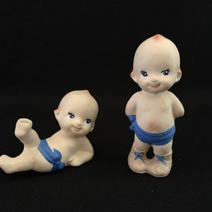 Kewpie Doll Figurines In Blue Diapers
