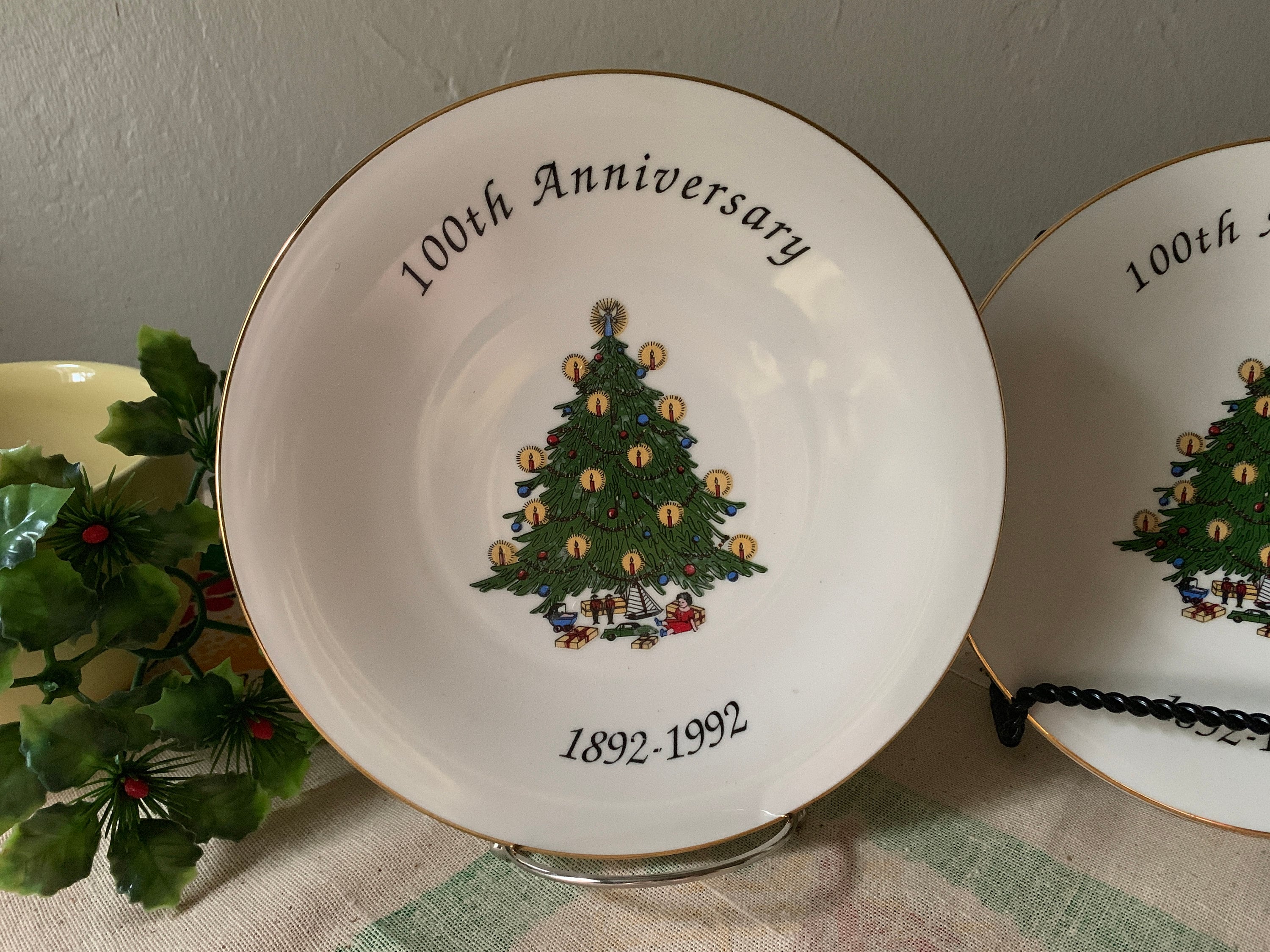 工芸品 100th anniversary of Christmas plate 100th anniversary of Christmas plate