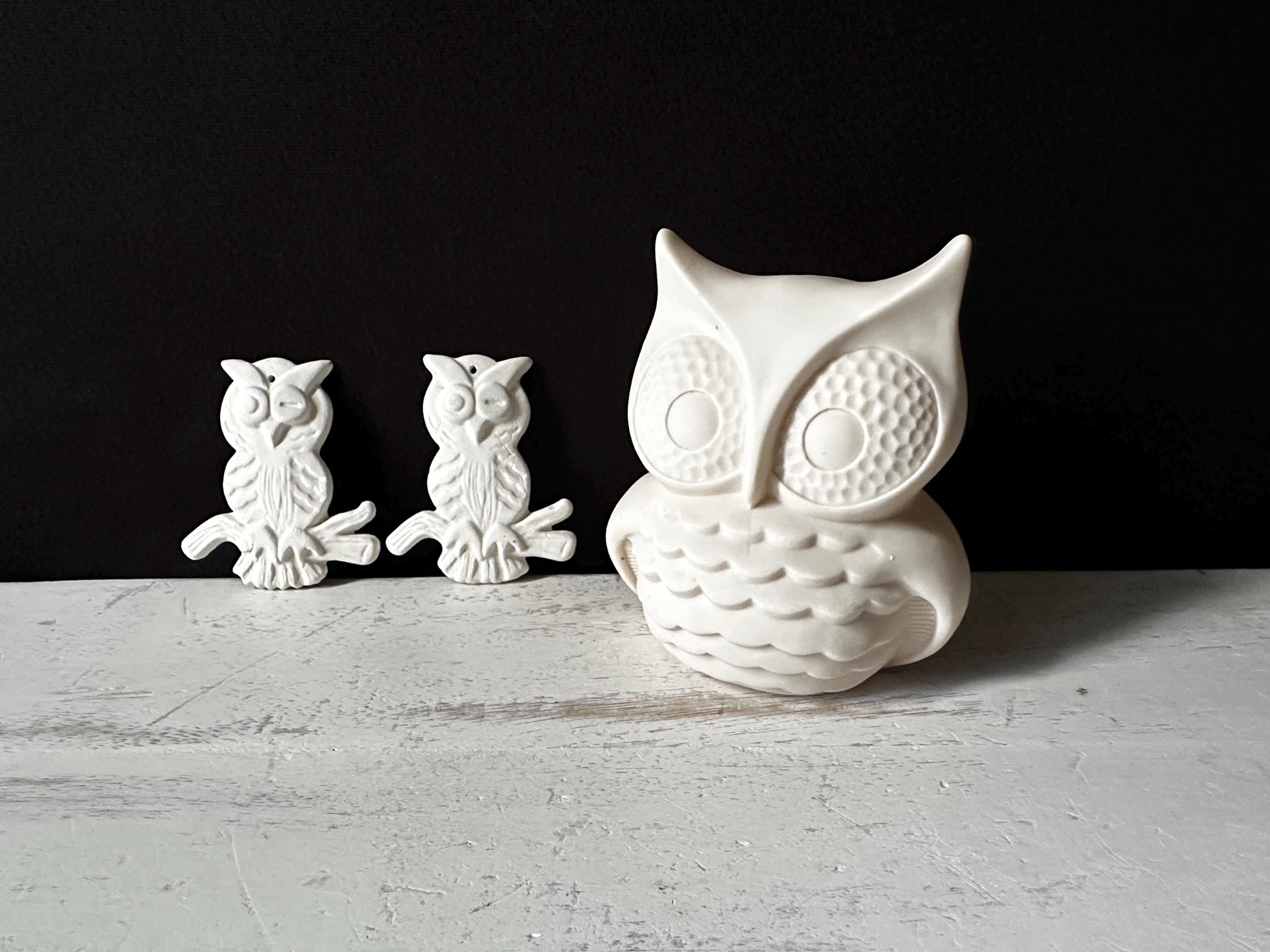 U-Paint Owl Ornaments And 5” Owl Tchotchke - Ready to Paint