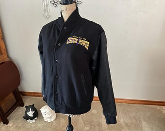 Vintage 1990s American Cheer Power National Champions Bomber